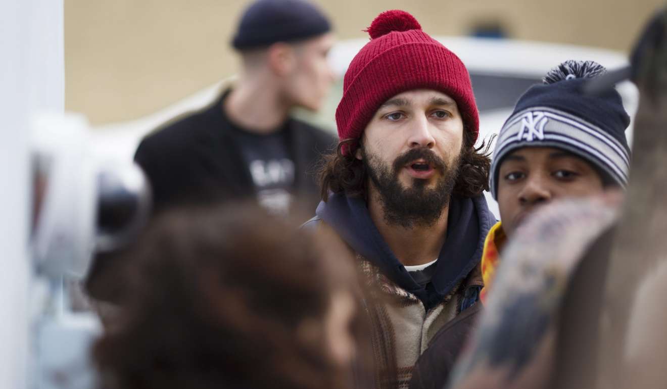 Actor Shia LaBeouf (C). Photo: EPA