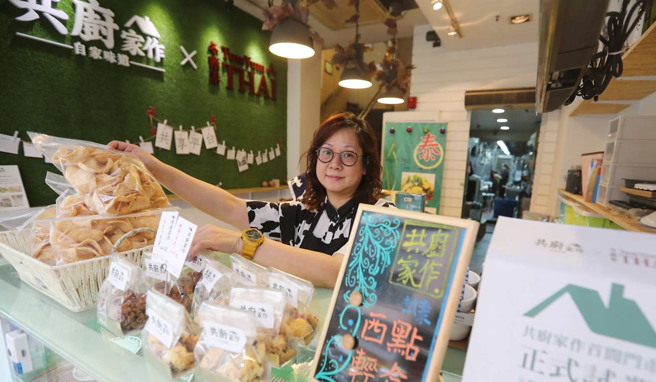 Debbie Yan shows off her culinary offerings at Tum Yum Thai Restaurant in Cheung Sha Wan. Photo: Edward Wong