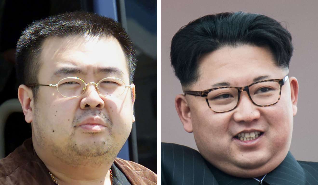 Kim Jong-nam (left) and his half-brother, North Korean leader Kim Jong-un. Photo: AFP