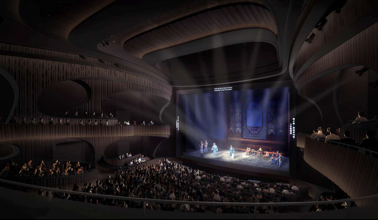 A digital rendering of the Xiqu Centre’s Grand Theatre.