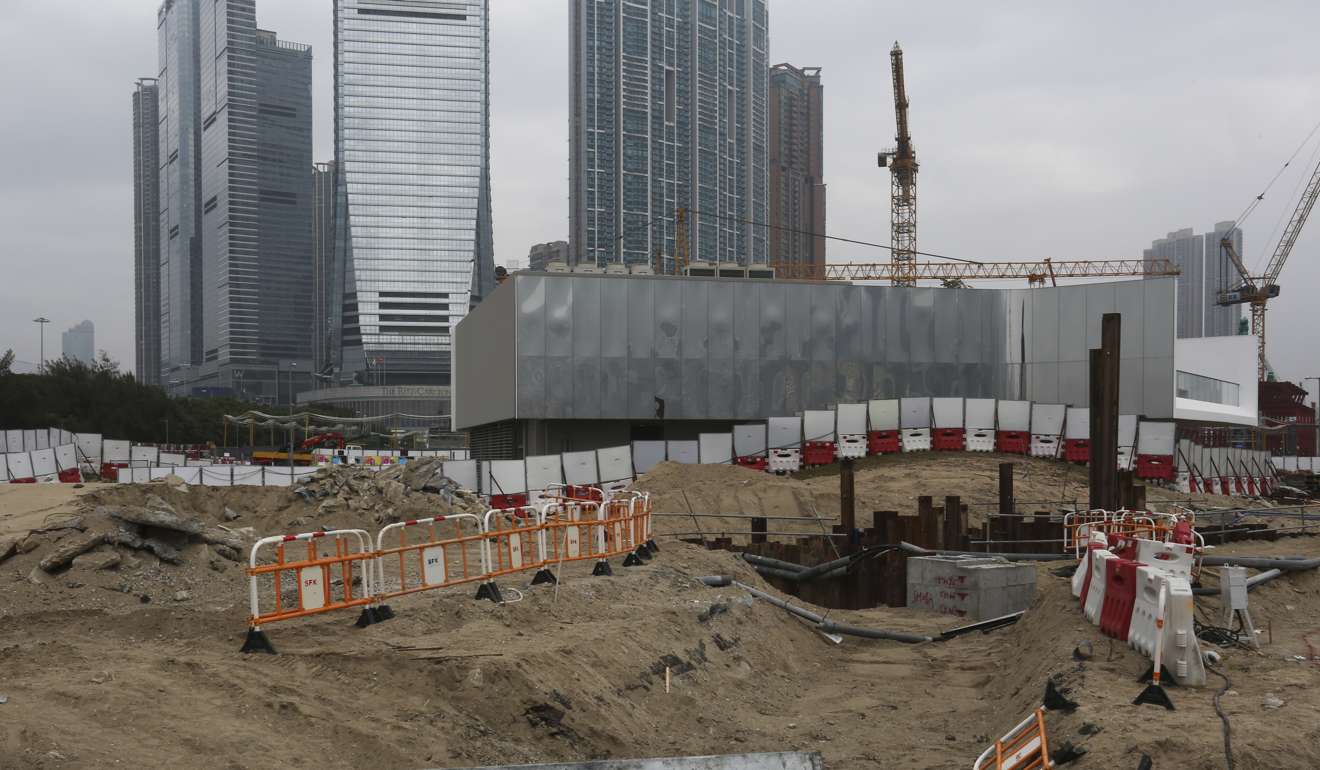 Construction of Freespace in West Kowloon. Picture: Jonathan Wong