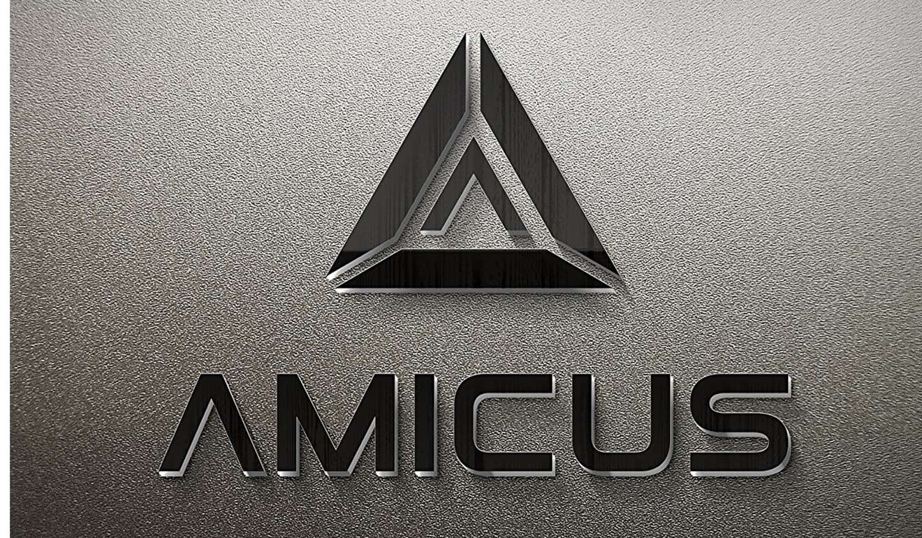 The logo for Amicus International Consulting. The company's name is Latin for friend.