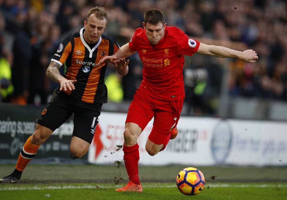 Milner was taken to Liverpool on a free transfer. Photo: Reuters