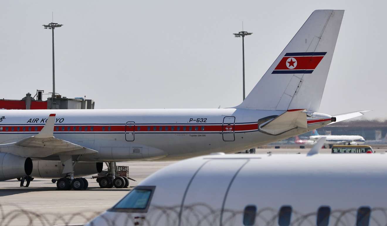 A view of a North Korea's Air Koryo plane parked at Terminal 2 of the Beijing Capital International Airport, where expelled North Korean ambassador to Malaysia Kang Chol is expected to board to fly to Pyongyang. Photo: EPA