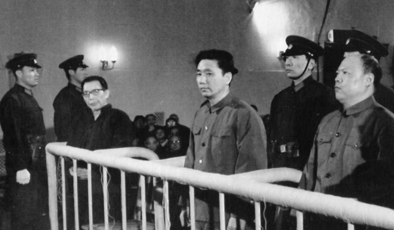 The Gang of Four on trial: (from left) Jiang Qing, Yao Wenyuan, Wang Hongwen and Zhang Chunqiao. Photo: Reuters