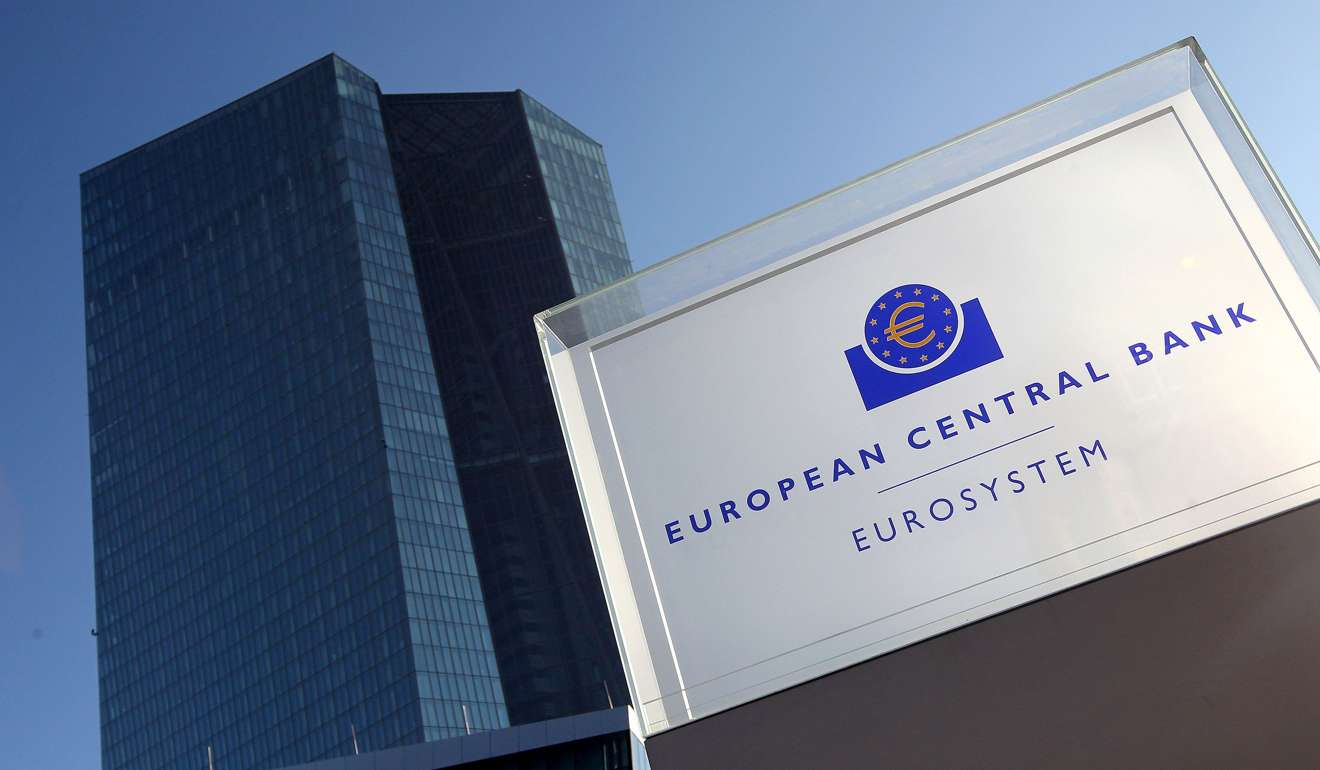 Even as recently as November, consumer prices were growing by just 0.6 per cent on an annualised basis, less than a third of the target of the European Central Bank. Photo: AFP