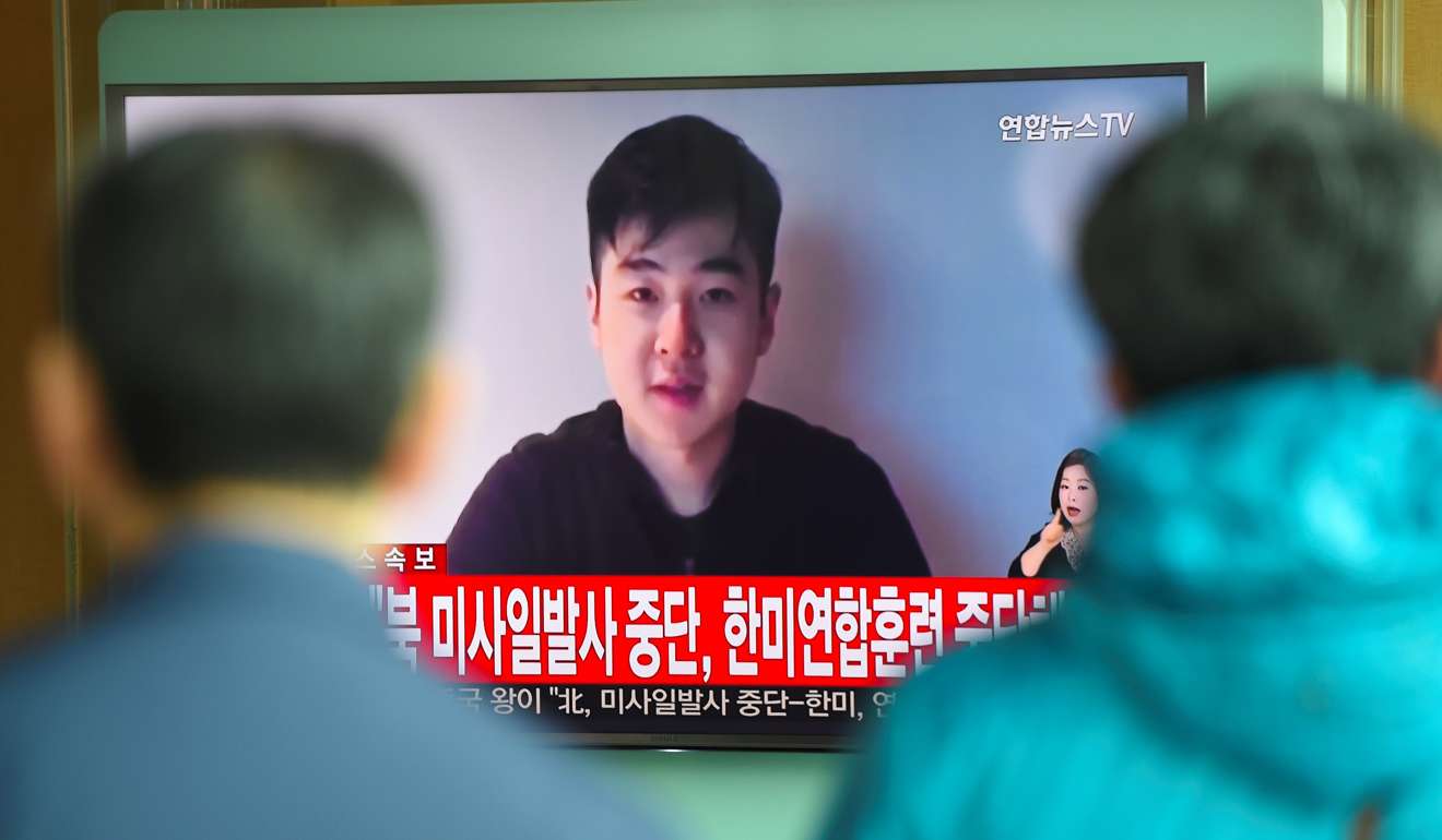 Kim Han-sol, the son of Kim Jong-nam, appears on South Korean television. Photo: AFP