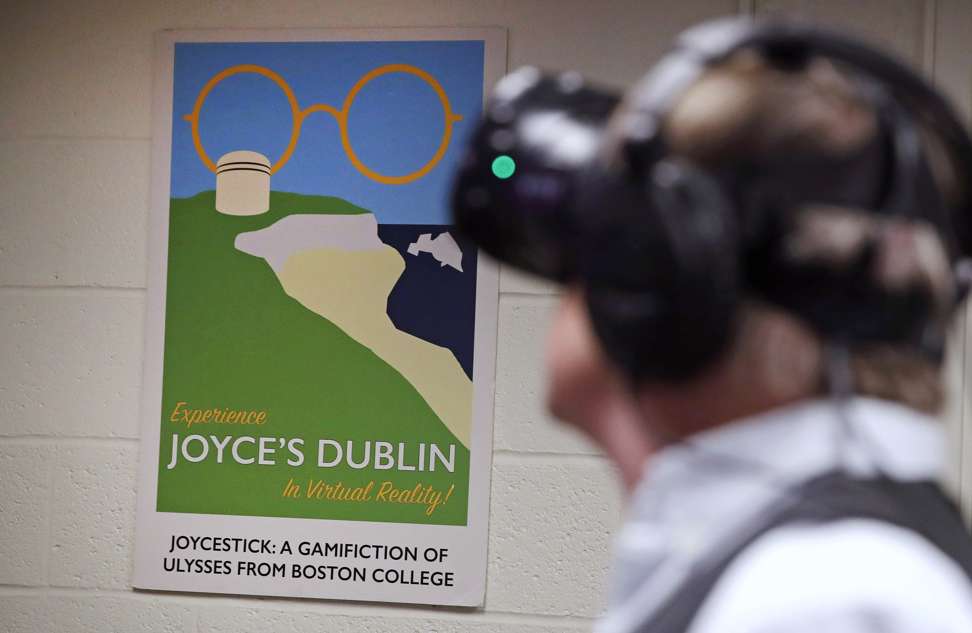 Boston College English professor Joseph Nugent and several students are developing a virtual reality game based on James Joyce’s Ulysses. Photo: AP