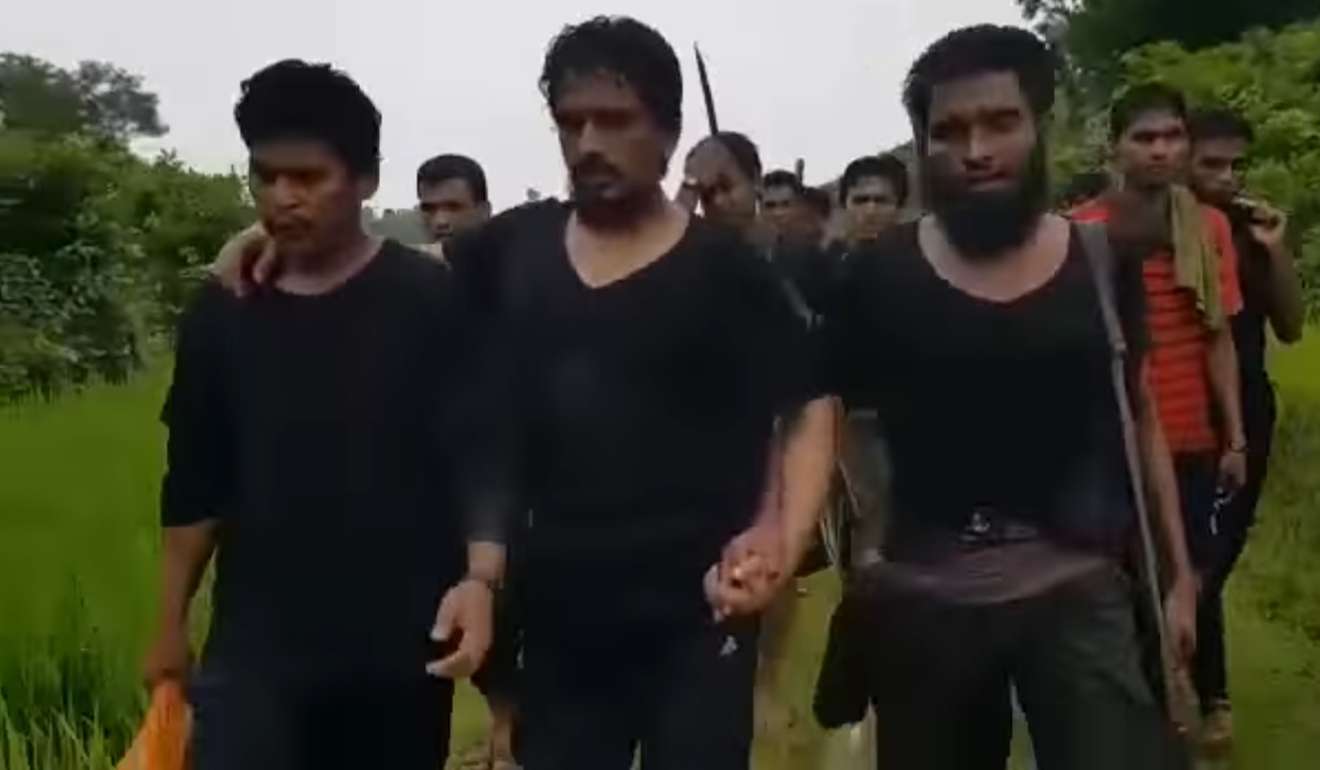 Rohingya Muslim militants in Myanmar's Rakhine state. Photo: YouTube