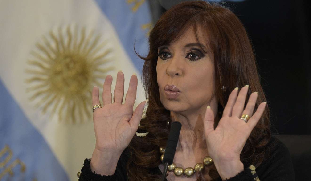 Argentine ex-president Cristina Kirchner in 2015. She has now been charged with alleged money laundering in real estate dealings. Photo: AFP