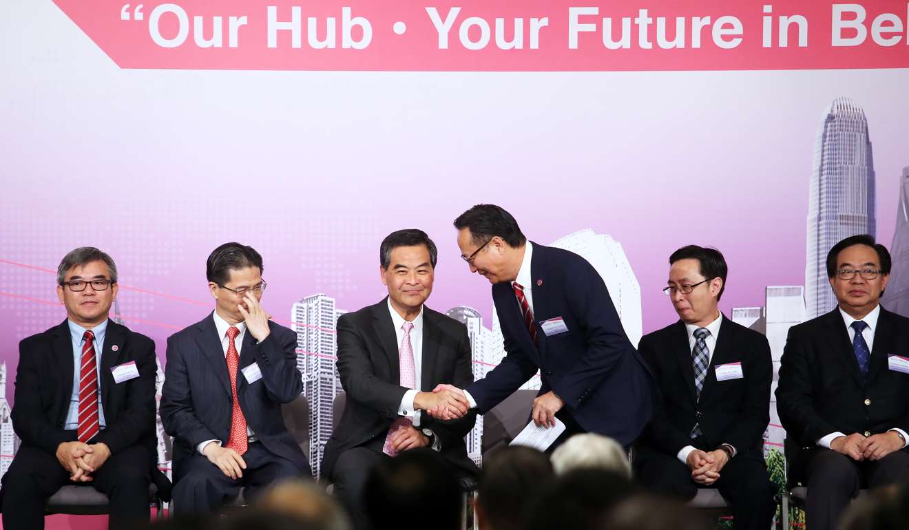 Hong Kong Chief Executive Leung Chun-ying says the city’s status as the world’s largest offshore Renminbi business hub was a key advantage in becoming the finance hub for Beijing’s AIIB. Photo: David Wong