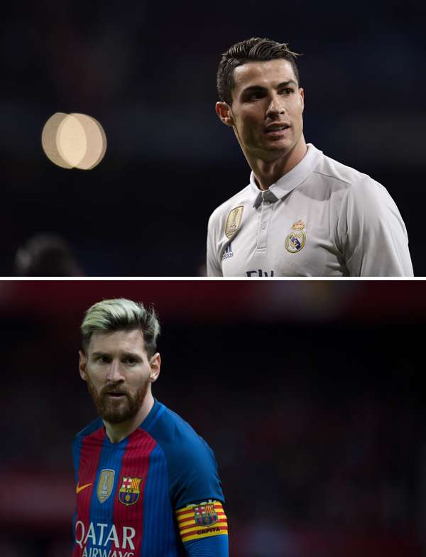 Eternal rivals Ronaldo and Lionel Messi will again go head-to-head on Sunday. Photo: AFP
