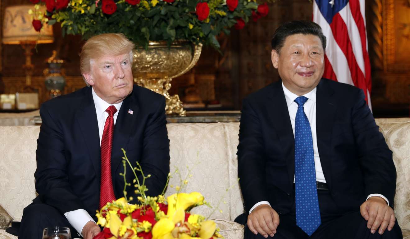 US President Donald Trump pictured with his Chinese counterpart Xi Jinping during their summit in Florida earlier this month. Photo: AP