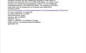 Email from Google received on March 30, 2016 by Adblock Ultimate. Credit: Adblock Ultimate/Facebook Email from Google received on March 30, 2016 by Adblock Ultimate. Credit: Adblock Ultimate/Facebook