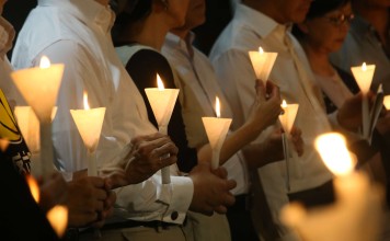 The goal of the organiser of the vigil is to bring about nationwide democracy. Photo: David Wong