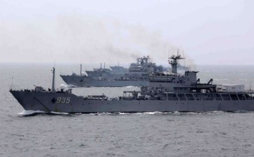 A file picture of PLA naval vessels on exercise in the South China Sea. Photo: Xinhua