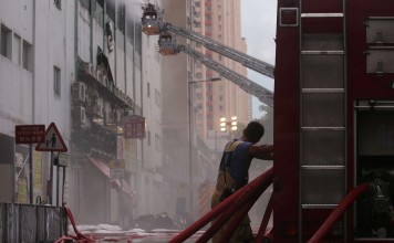 The fire killed two firemen. Photo: Sam Tsang