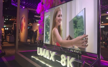 A Changhong 8K TV at CES 2017.