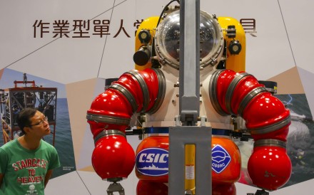 Diving technology displayed at the innoTech Expo in Hong Kong. The Jiaolong submersible was among the innovations displayed at the event which ended on Saturday. Photo: SCMP Pictures