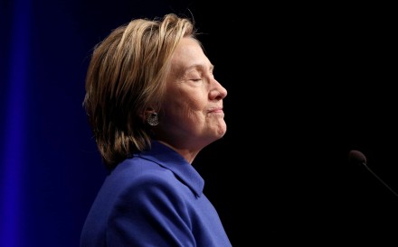 Hillary Clinton speaks to the Children’s Defense Fund in Washington on Wednesday night. Photo: Reuters