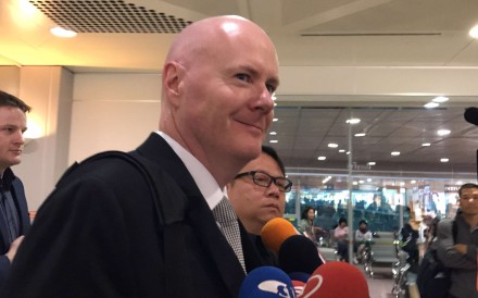 Stephen Yates pictured during his visit to Taiwan last December. Photo: Central News Agency