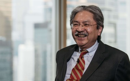 Former financial secretary more than 14 percentage points clear in survey commissioned by Post, but more people feel his arch-rival will be elected Former financial secretary more than 14 percentage points clear in survey commissioned by Post, but more people feel his arch-rival will be elected