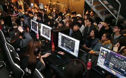 PandaCute, Hong Kong's first and only all-female professional esports team, takes part in a League of Legends tournament in Kowloon Bay. Photo: David Wong