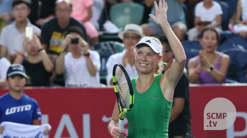 Hong Kong Tennis Open final highlights: Kristina Mladenovic v Caroline Wozniacki