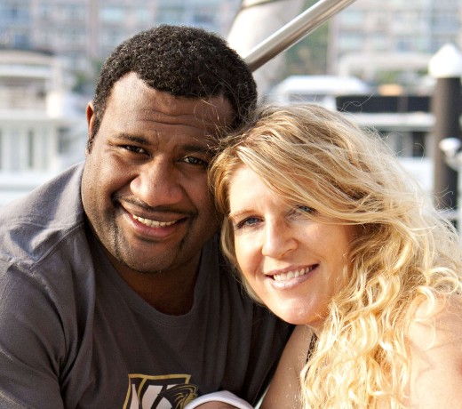 Rabeni with Susan Macdonald and their daughter, Ayami. Rabeni with Susan Macdonald and their daughter, Ayami.