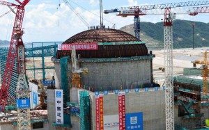 The dome of a containment structure is hoisted at the Taishan Unit 2 Nuclear Power Plant in Taishan city, south China’s Guangdong province in 2012. Photo: Imaginechina The dome of a containment structure is hoisted at the Taishan Unit 2 Nuclear Power Plant in Taishan city, south China’s Guangdong province in 2012. Photo: Imaginechina