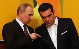 epa05332929 Greek Prime Minister Alexis Tsipras (R) talks with the Russian President Vladimir Putin (L) during their meeting in Athens, Greece, on 27 May 2016. Vladimir Putin is in Greece on a two days visit. EPA/ORESTIS PANAGIOTOU/POOL epa05332929 Greek Prime Minister Alexis Tsipras (R) talks with the Russian President Vladimir Putin (L) during their meeting in Athens, Greece, on 27 May 2016. Vladimir Putin is in Greece on a two days visit. EPA/ORESTIS PANAGIOTOU/POOL