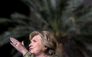 Democratic presidential candidate Hillary Clinton made the comments during a speech to Goldman Sachs, according to Wikileaks. Photo: AFP