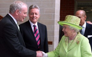Britain's Queen Elizabeth II shakes hands with Northern Ireland Deputy First Minister Martin McGuinness in Belfast in 2012. McGuinness says Northern Ireland continues to see its future in Europe, despite the Brexit vote. Photo: AP