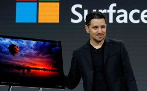Corporate vice-president for Surface Computing Panos Panay with the Microsoft Surface Studio. Photo: Reuters