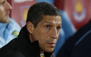 Chris Hughton during his time managing Norwich City. Photo: AP
