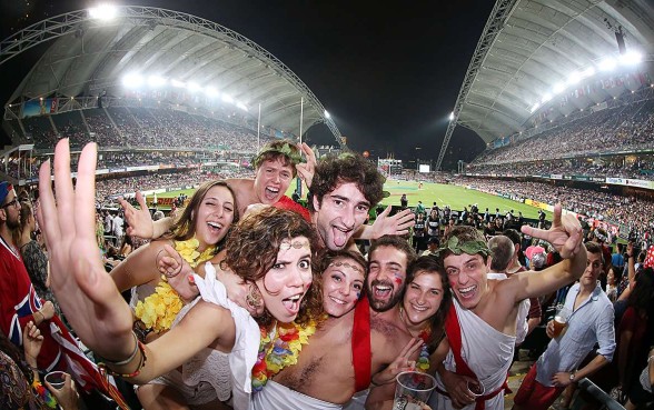Fans cheers on the first day of the Cathay Pacific / HSBC 2016 at the Hong Kong Stadium in Causeway Bay. Photo: Felix Wong Fans cheers on the first day of the Cathay Pacific / HSBC 2016 at the Hong Kong Stadium in Causeway Bay. Photo: Felix Wong