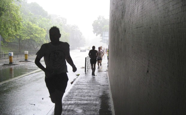 The T8 Hash in Hang Hau during Super Typhoon Utor in August 2013. The T8 Hash in Hang Hau during Super Typhoon Utor in August 2013.