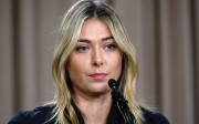 Tennis player Maria Sharapova addresses the media regarding a failed drug test at The LA Hotel Downtown on Monday. Photo: AFP Tennis player Maria Sharapova addresses the media regarding a failed drug test at The LA Hotel Downtown on Monday. Photo: AFP