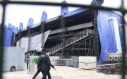 <p>To avoid fire safety issues that led to cancellation of Thursday’s performance, organisers will tear down marquee and surround area with black cloth to reduce noise</p>