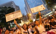Protesters at a democracy rally in Hong Kong. Photo: David Wong