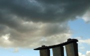 Clouds gather above the Marina Bay Sands resort in Singapore. Photo: Reuters