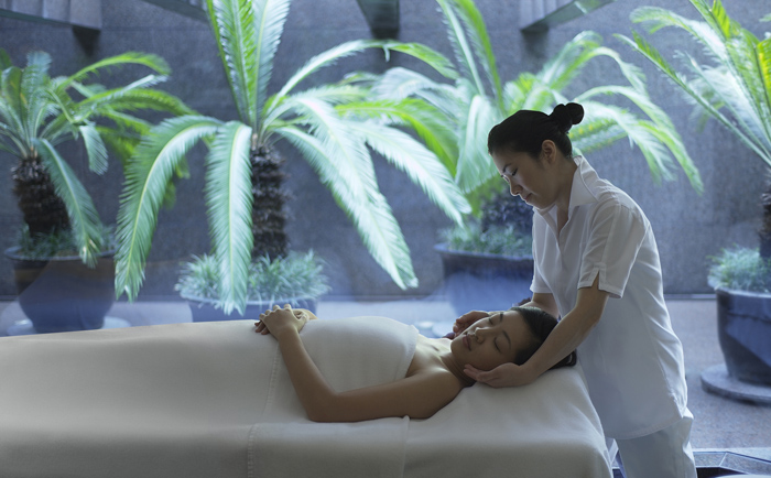 Plateau Spa at the Grand Hyatt Hong Kong offers a facial using Carita's crystalline product range and a pro-lifting machine.