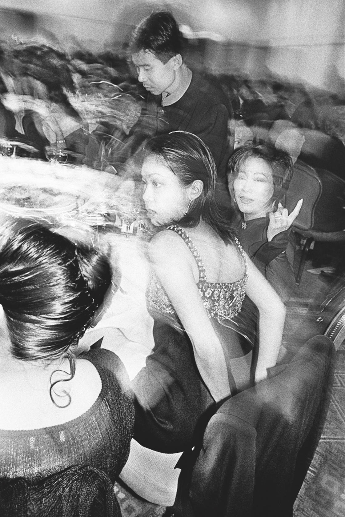 Vincent Yu's Hong Kong Upper Circles of Society Banquet Series, in black and white inkjet print, 1994