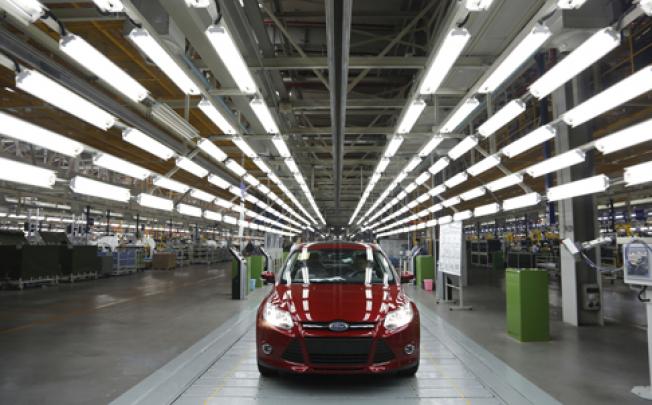 Ford's auto plant in Chongqing. US imports of auto parts from China have increased seven-fold. Photo: AP