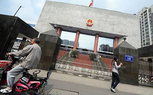 The Chengdu Intermediate People’s Court. Photo: AFP