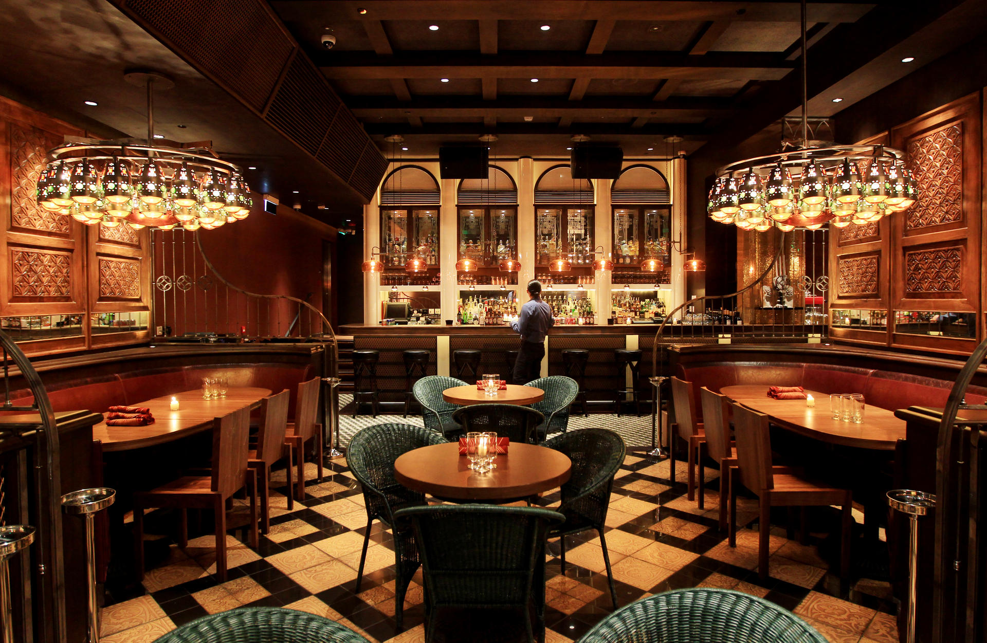 The bar and restaurant morphs into a club after dinner service.Photo: Jonathan Wong