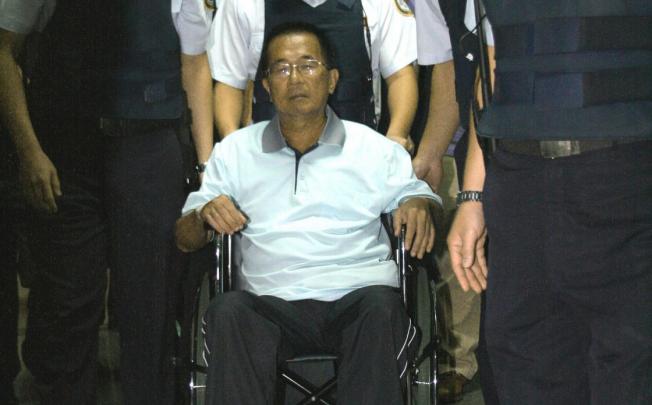 Former Taiwanese president Chen Shui-bian during his release for a check-up earlier this month.