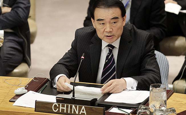 China’s UN Ambassador Li Baodong at the UN Security Council meeting on children and armed conflicts. Photo: Xinhua