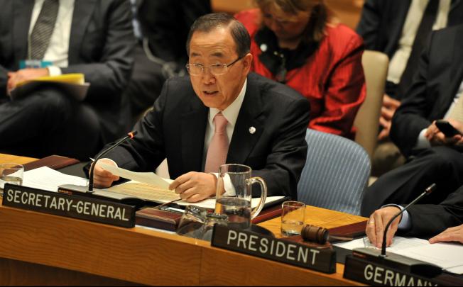 UN Secretary-General Ban Ki- moon attends a meeting of the UN Security Council at the UN headquarters in New York on Sept. 26, 2012. Photo: Xinhua