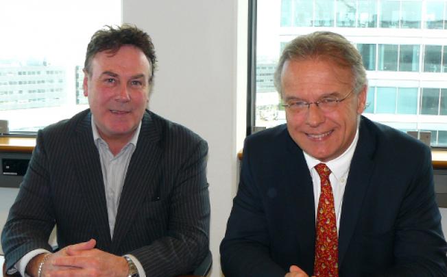 Patrick Carroll (left), CEO of ValidSoft, and Steven van der Velden, chairman and CEO of ElephantTalk